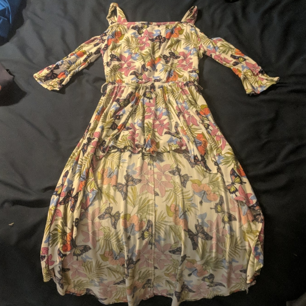 Kids high low romper dress size small